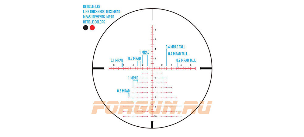 Сетка прицела Sightmark Citadel 5-30x56 LR2 с подсветкой сетки (SM13040LR2)